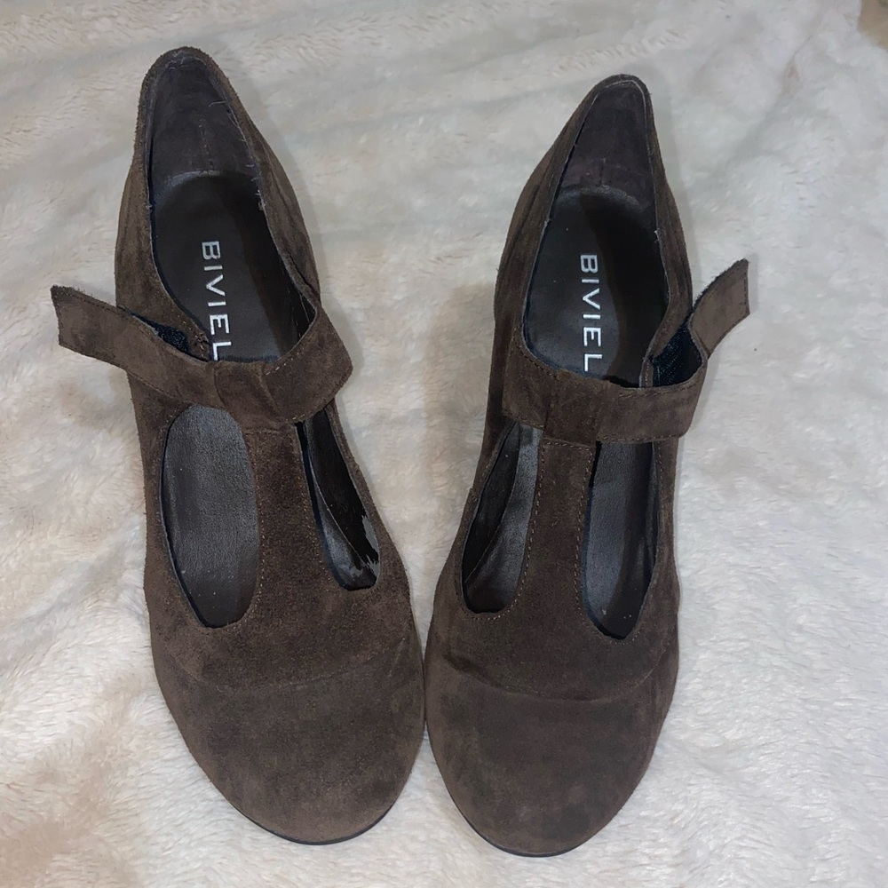 Brown Suede Heels